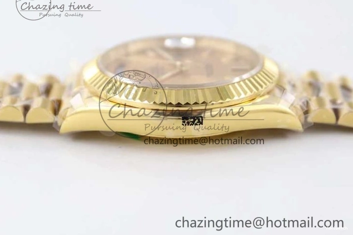 Bracelet YG 40mm Steel 904L 1:1 on YG TWF Dial Edition A2836 Best Crystal Date YG Day 0311